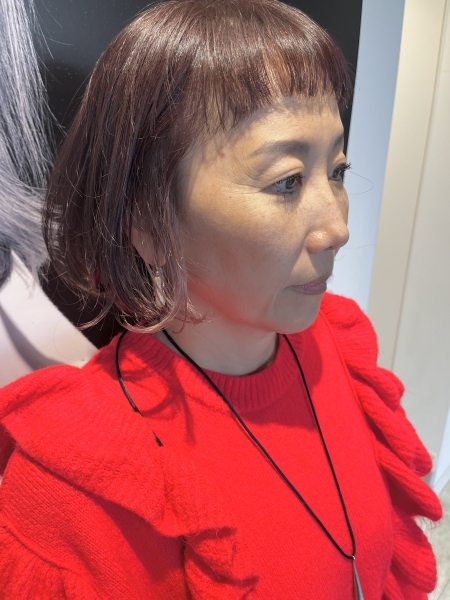 ボブスタイル×インナーカラー